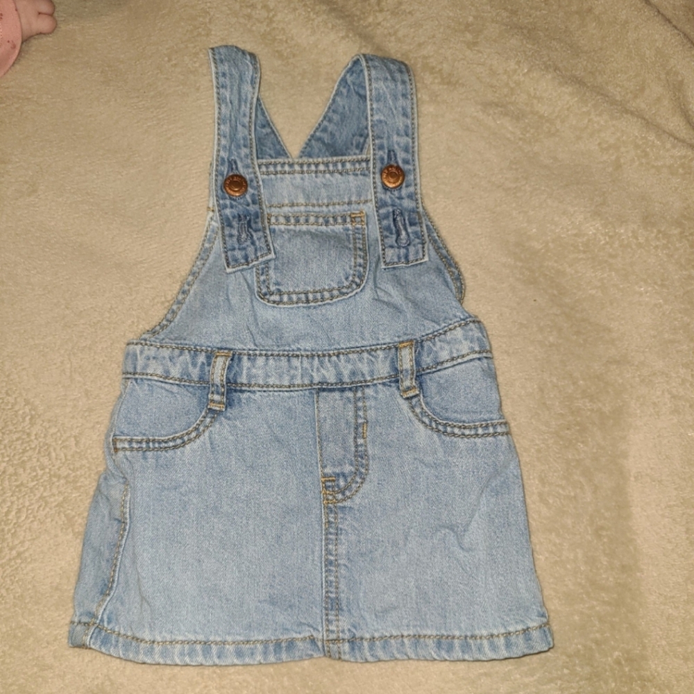 Baby girl jean jumper overall